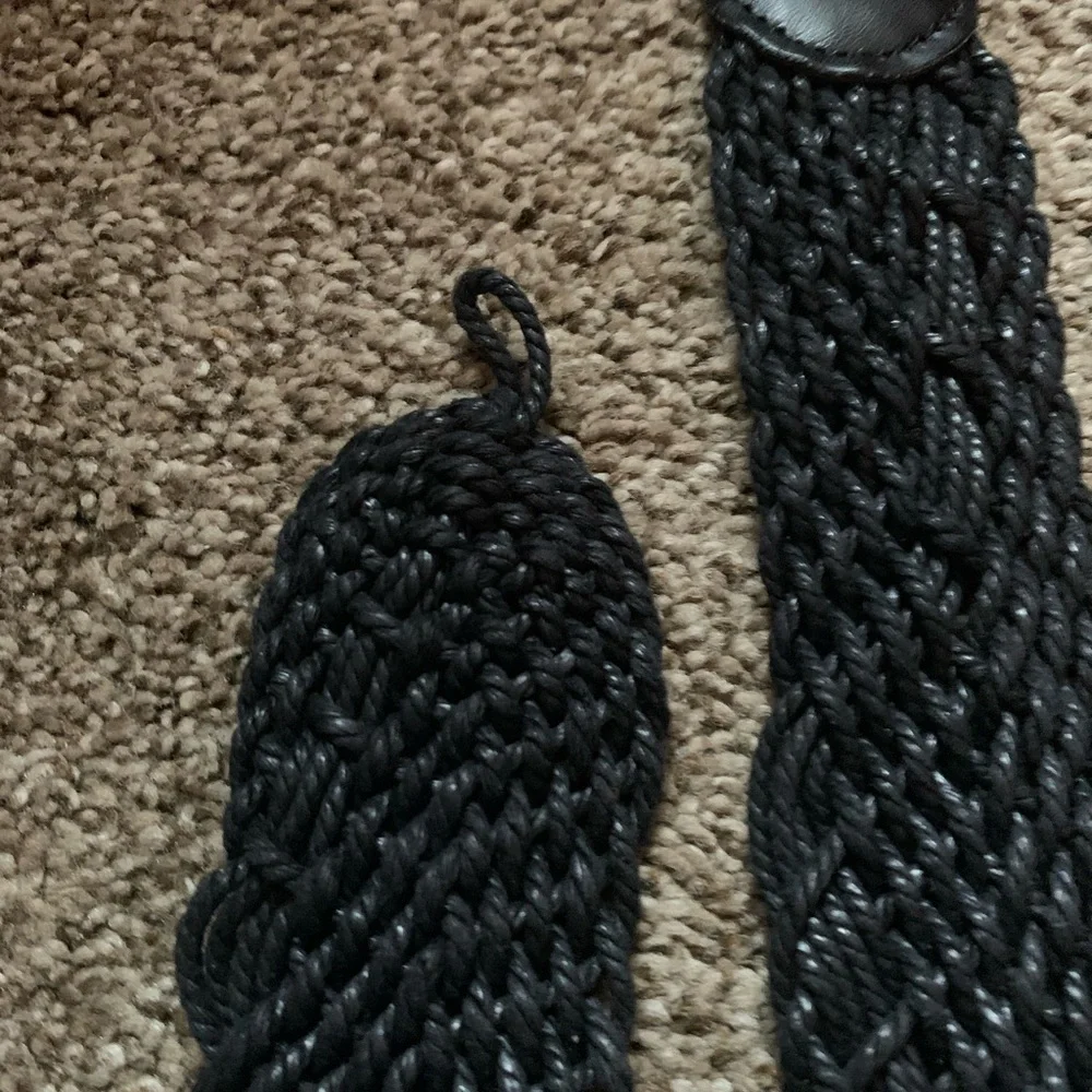 Vintage Woven Belts Bundle Lot Brown Black